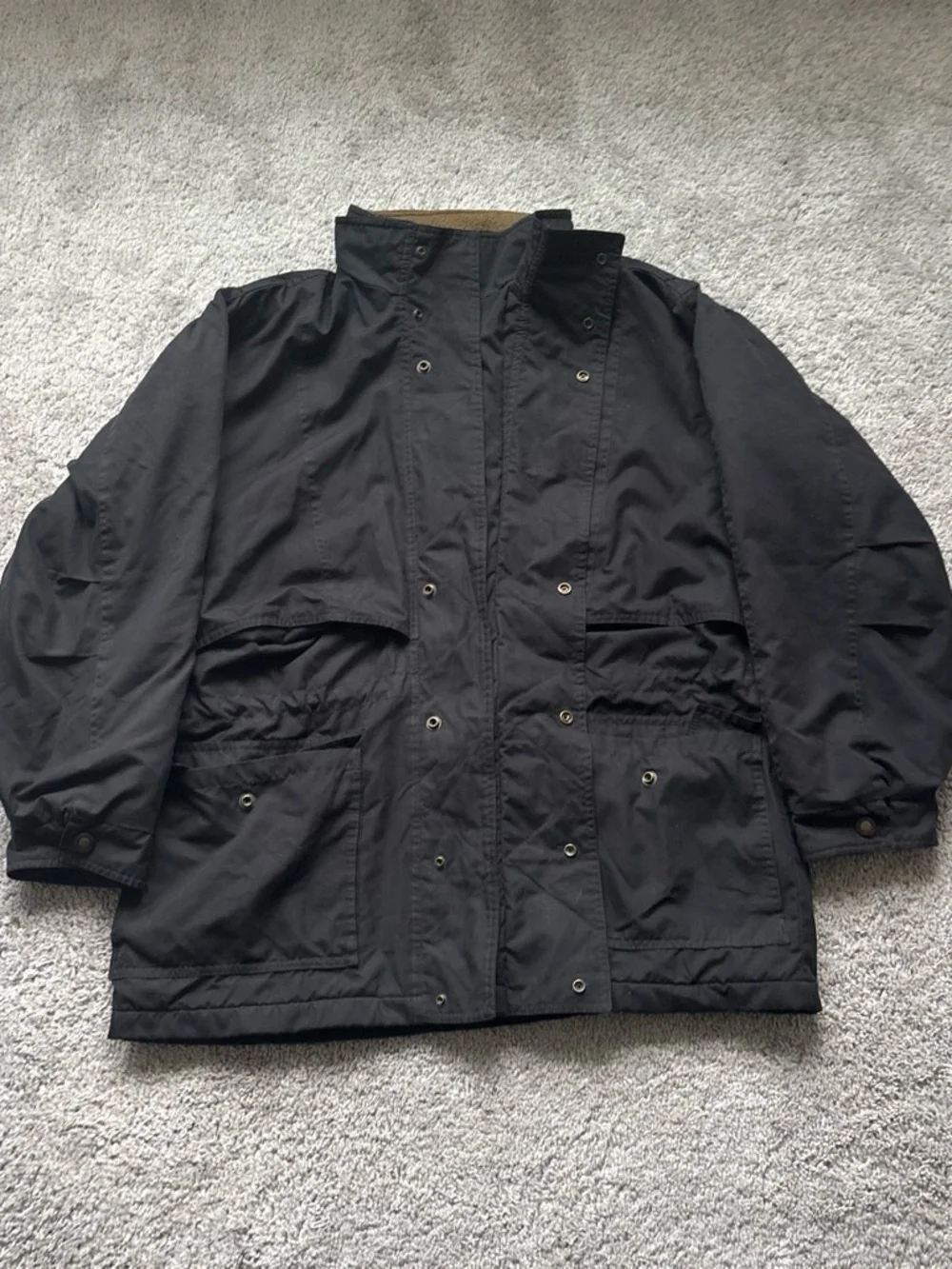 Vintage Men's Black Military Field Jacket - Classic Utility Style
